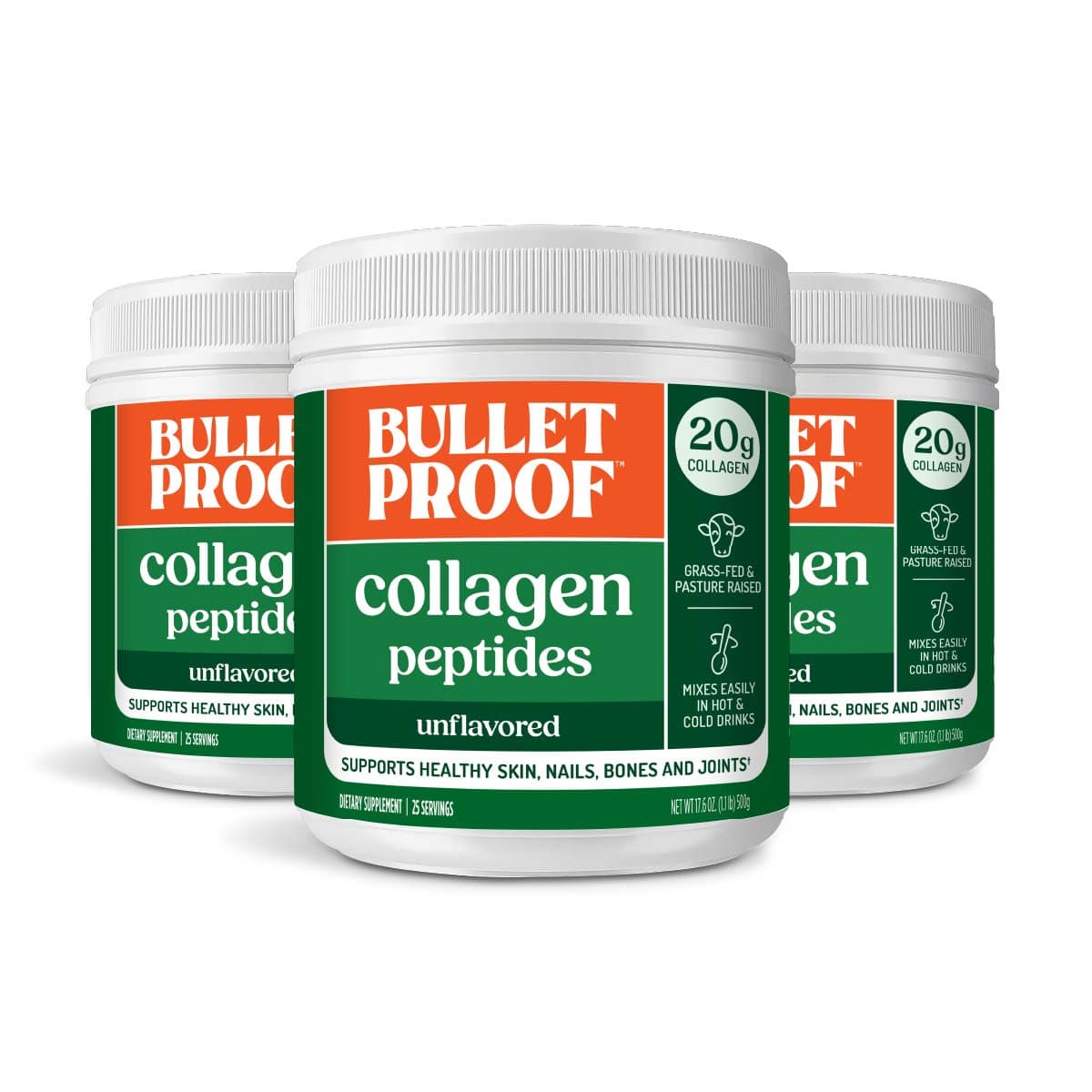 Bulletproof Unflavored Collagen Peptides 3 pack
