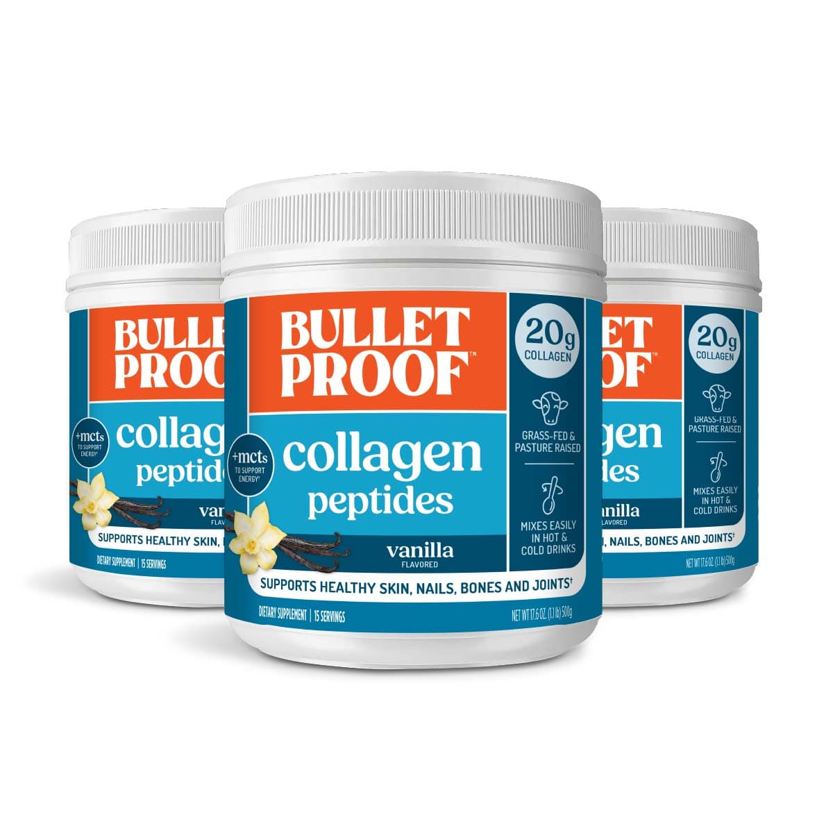 Bulletproof Vanilla Collagen Peptides 3 pack
