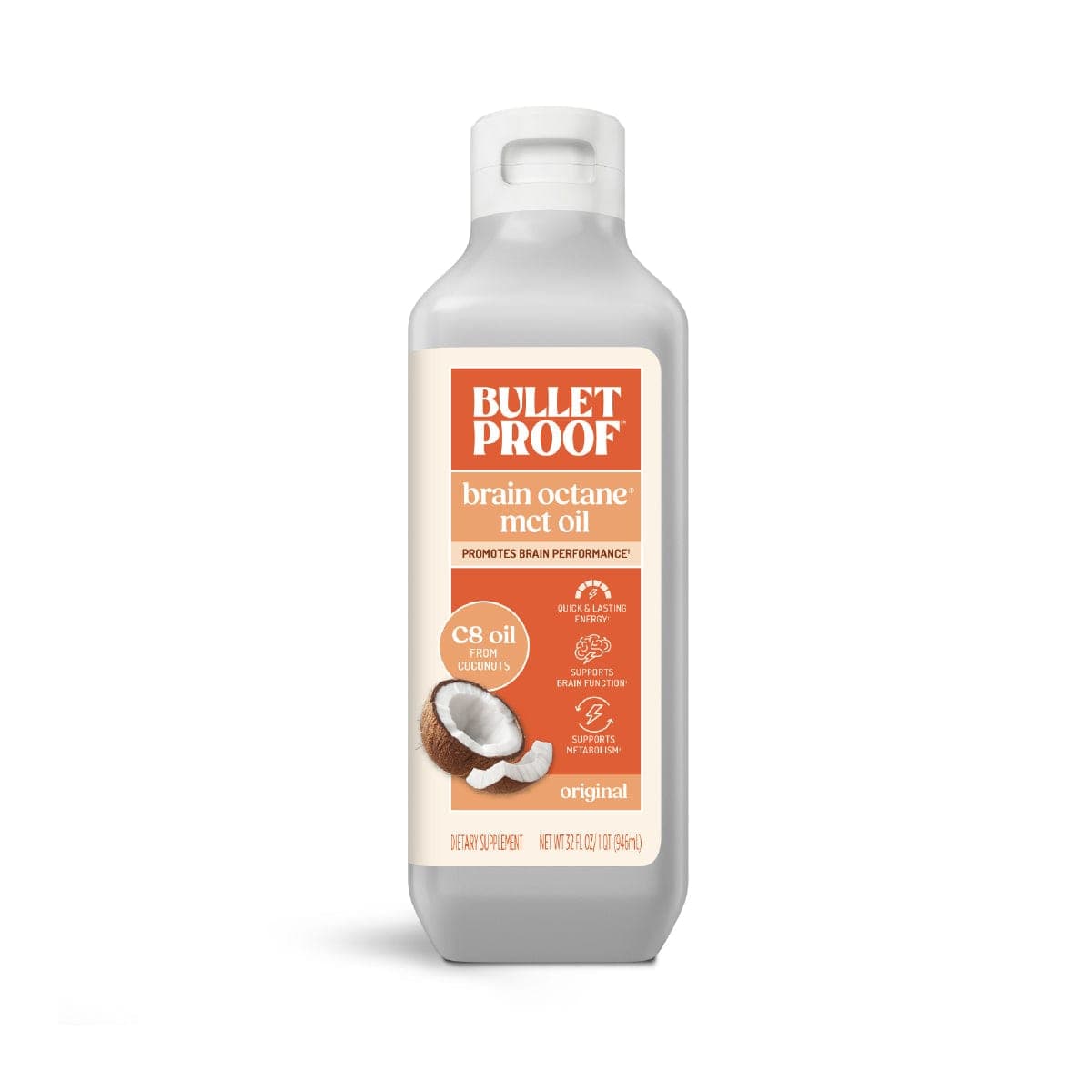 Bulletproof Brain Octane® C8 MCT Oil, 32 oz.